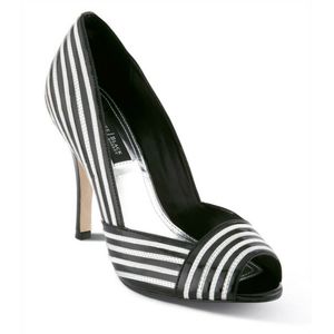White House Black Market Striped Pumps